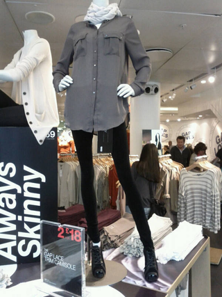 Illustration for article titled Gap Mannequins Are Very, Very, Very Skinny